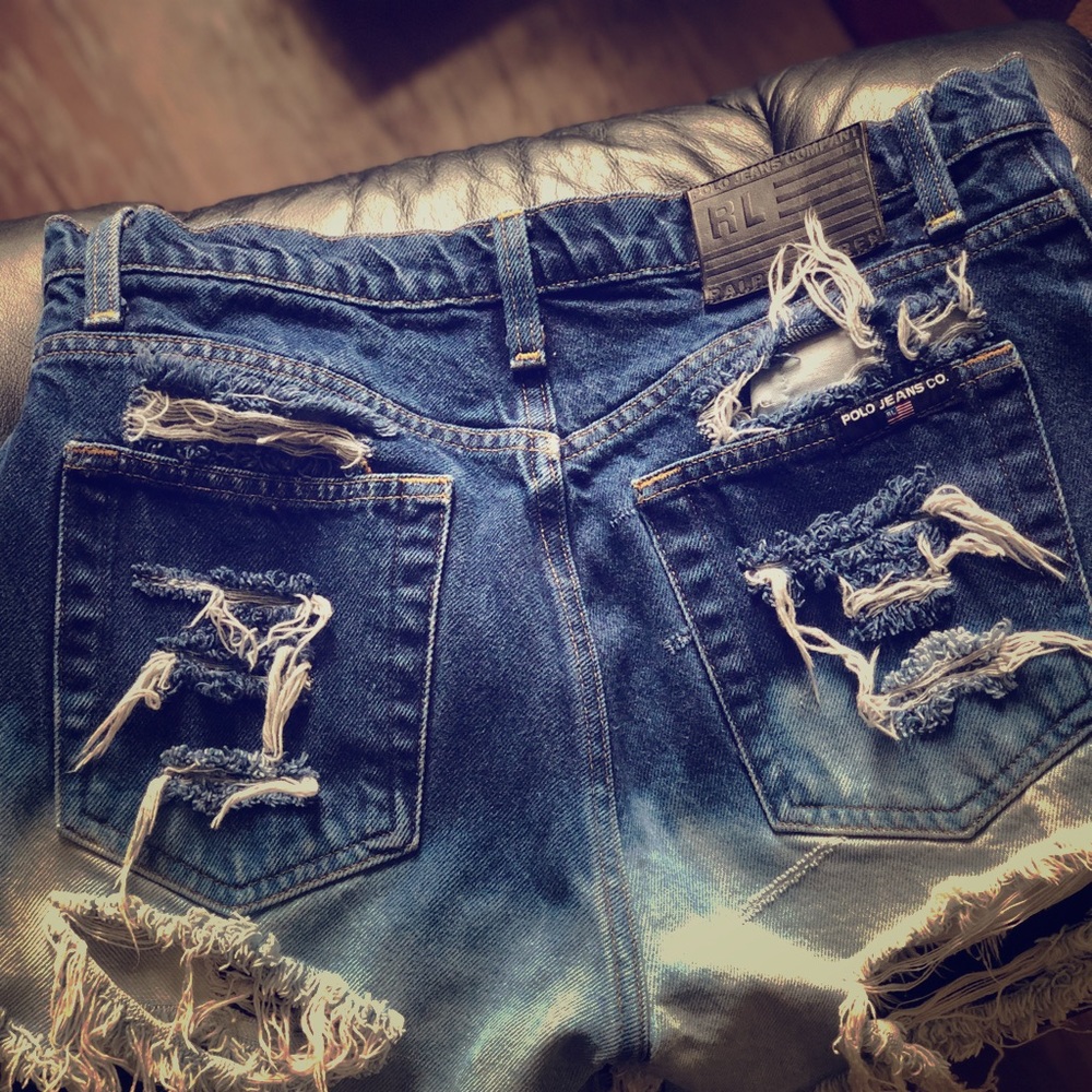 Vintage Tommy Hilfiger Polo custom cut offs